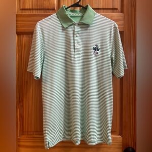 Green Striped Polo Shirt